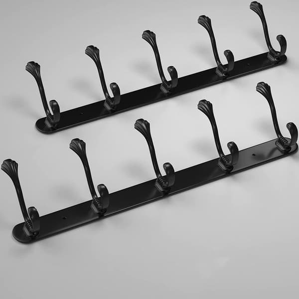 Wall Coat Rack (2-pack) - Stainless Steel Wall Hooks - Versatile and Robust Coat Rack with Mounts Included