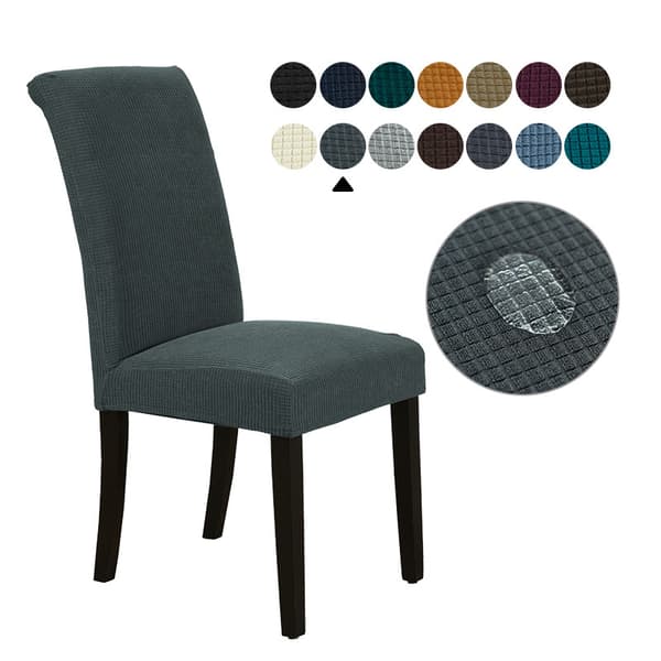 6 stk. spisestoltrekk Jacquard stretch avtagbart vaskbart