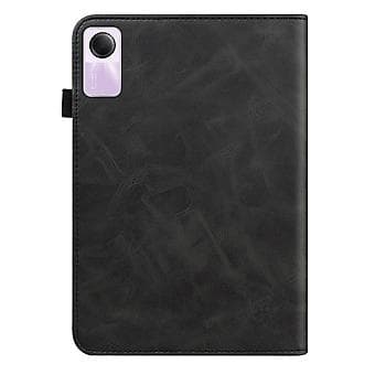 Striped Leather Tablet Case for Xiaomi Redmi Pad SE (Black)