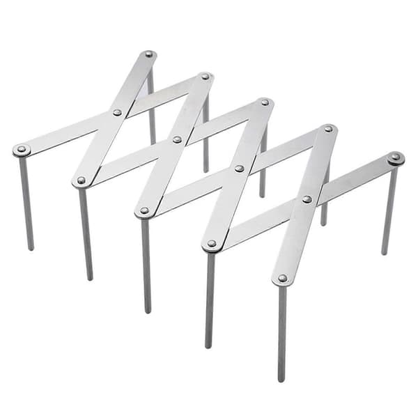 Pot Lid Rack Robust Adjustable Stainless Steel Multifunctional Cutting Board Organizer Rack Steamer Rack for Kitchen