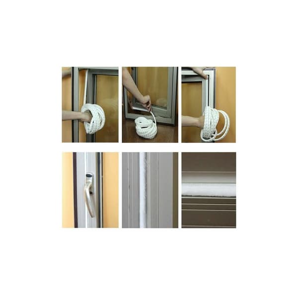 Self-adhesive dust brush for movable windows and doors 9 mm x 9 mm (white). DRIVE