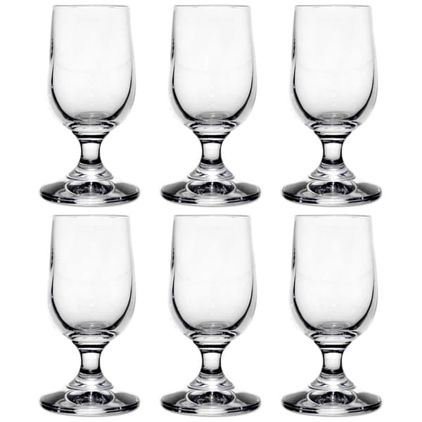 Set med 6 eleganta vinglas - högkvalitativt glas, tål maskindisk