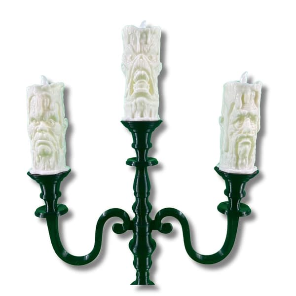 Soul-lit Candlestick Halloween Decor DIY with LED Lights Black M Svart m