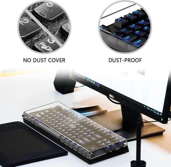TKL Transparent Acrylic Keyboard Dust Cover for 80% Compact Mechanical