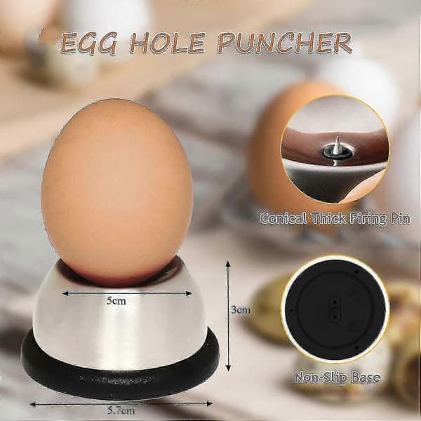Eggåpner Egghullstikker, Halvautomatisk eggeskallnålemaskin i rustfritt stål