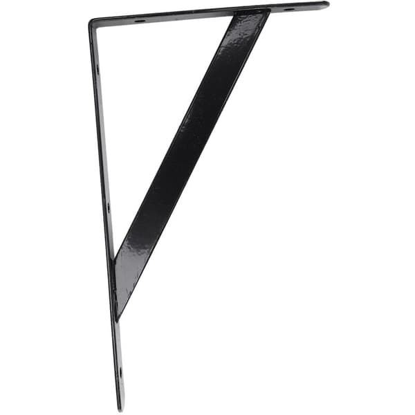 L-shaped Shelf Brackets, 6-pack, 90-degree Angle Support, Black, 20 x 12 cm
