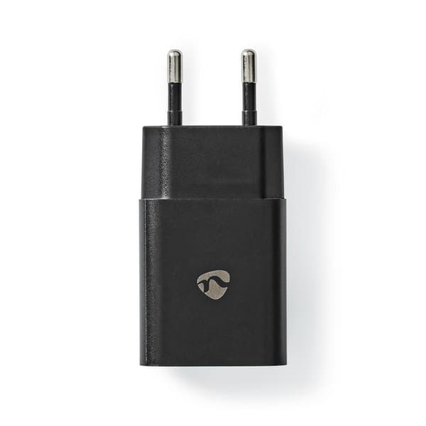 Wall Charger | 12 W | Fast Charging Function | 1x 2.4 A | Number of outputs: 1 | USB-A | Without cable | Single Voltage Output Svart