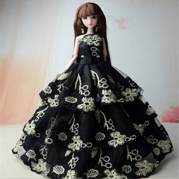 5 stk/sæt Bryllupsaftenkjole Prinsessekjole Tøj til Barbie 0
