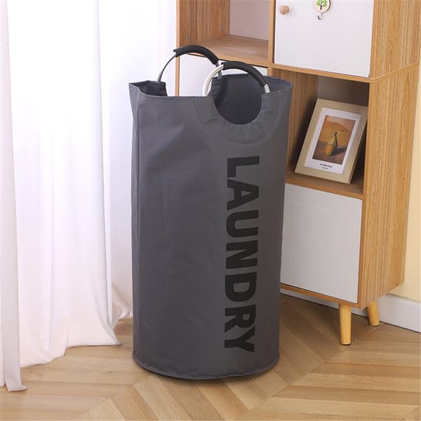90L Large Laundry Basket, Laundry Bag, Freestanding Tall Clothes Hamper, Laundry Container (Dark Blue)
