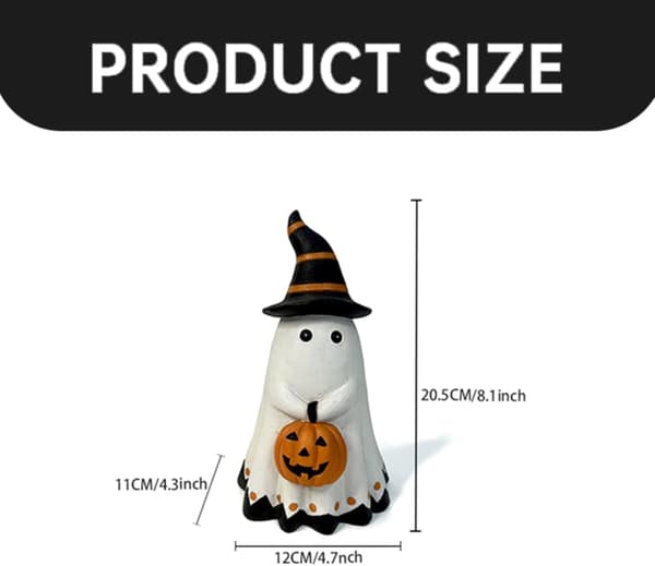 Ghost Statue, Cheeky Resin Ghost Figure, Spooky Ghost Ornament, Spooky Resin Ghost Ornaments
