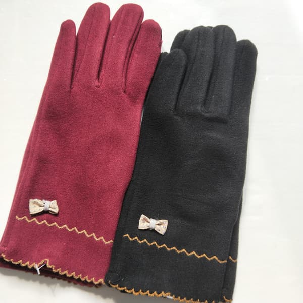 Vinterhandsker Dame Bløde Luffer Efterår Sløjfe Fortykket Varme Skærmhandsker Dame
