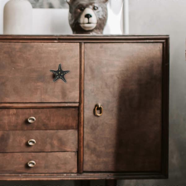 2 Pieces Starfish Shaped Wardrobe Handles Knobs Handles Drawer Handles Door Knobs