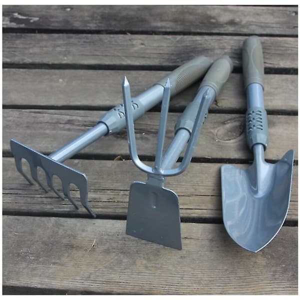 Trädgårdsredskap, spade, plantspade, krukspade, hacka, kratta,
