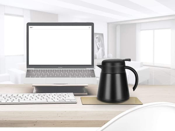 Stainless Steel Double Wall Vacuum Insulated Coffee Pot with Push Button