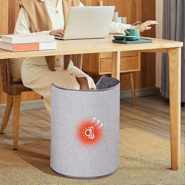 Under-desk Leg Warmer for Office, Quiet Operation, Energy-Efficient Solution for Chilly Evenings Grey UK plug UK plug Grey