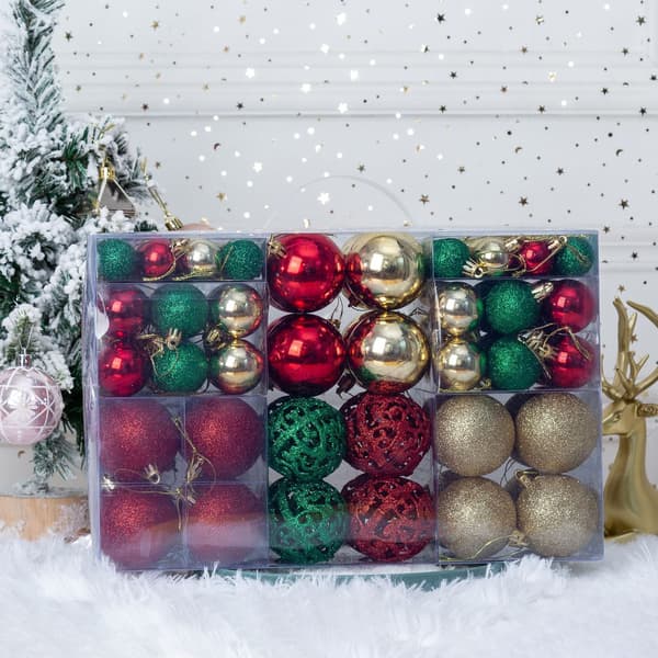 Christmas Tree Baubles 3-6 cm, 100 pcs White Christmas Tree Decorations