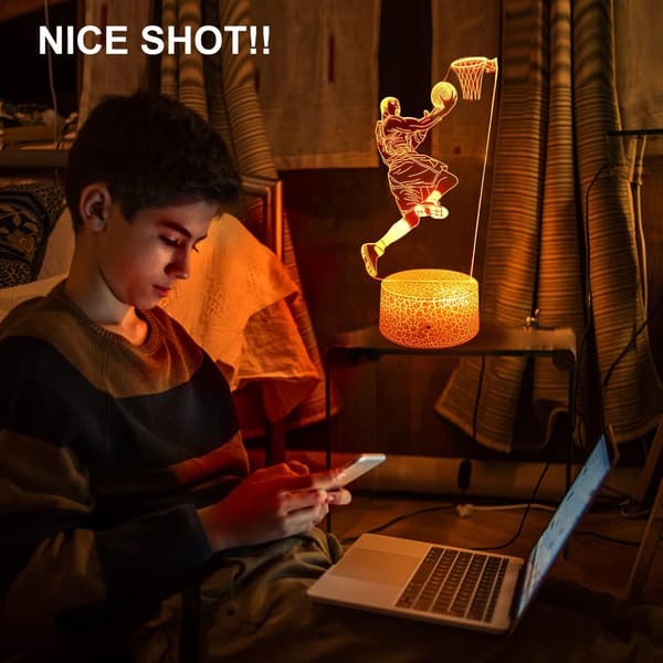Kobe 3D nattlampe basketballlamper sengelamper for voksne