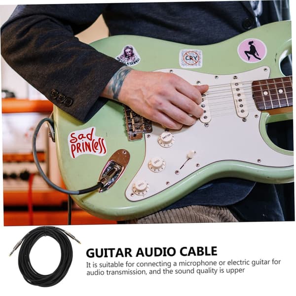 Elgitarr Ljudkabel Stereokabel Strömkablar Elgitarrförstärkarkabel Gitarrförstärkaranslutning