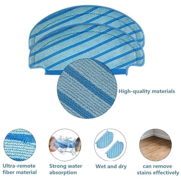 Reusable Washed Mop Cleaning Cloths Suitable for Deebot OZMO 950 920 Robotic Vacuum Cleaner 8 pcs