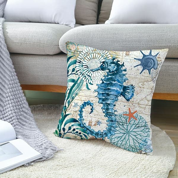 Mediterranean Digital Print Peach Skin Pillowcase In Articles For 21