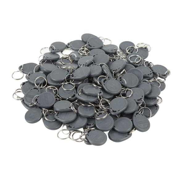 100 st RFID Key Fob Sensitive Induction Waterproof 125KHz RFID Proximity Key for Parking Community Access Control Grey