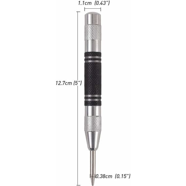 2-pack 5 \" självcentrerande fjäderstansar, justerbar spänning, med 2 reservspetsar