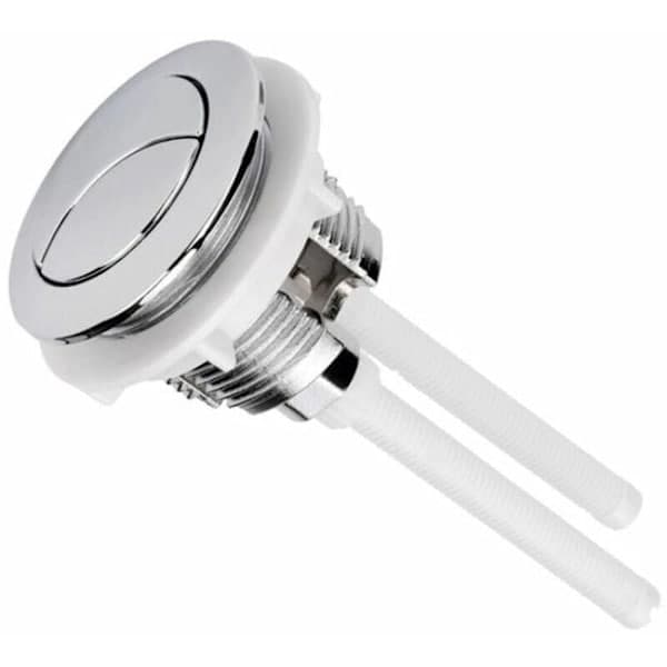Toalettknapper - Doble spyleknapper - 38 mm - Toalettbeslag - Forkrommet - Sølv