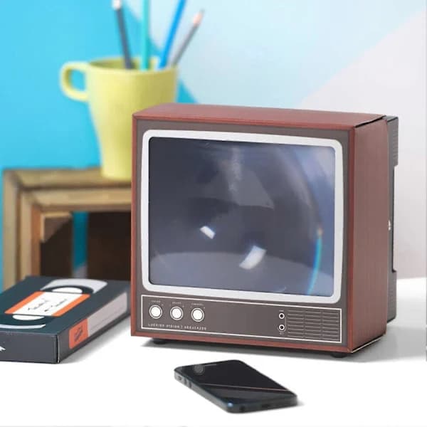 Retro Phone Screen Magnifier 8 Inch Foldable Mobile Phone Video Amplifier Holder