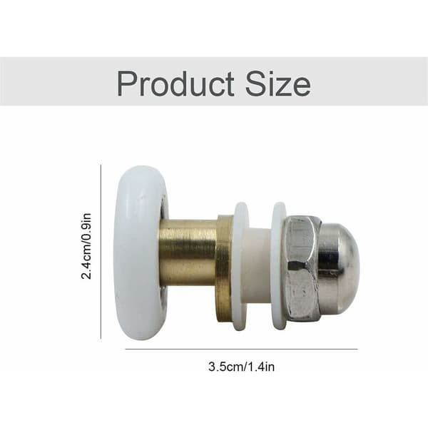 Badeværelsesdørrulle - Skydedørsrulle Messing Badeværelsesdørrulle Tilbehør Hardware Værktøj 4 STK 23mm