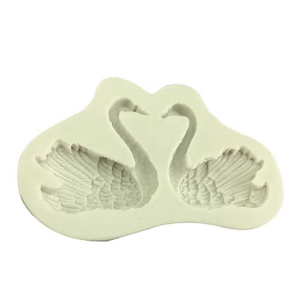 Par Svanform Silikonform Fondant Sjokoladeformer Såpeform For Bakverk PK