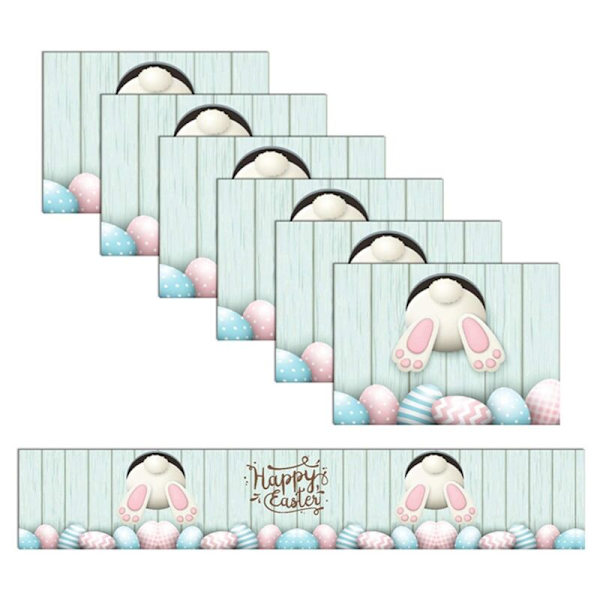 Easter tablecloth, bunny tail placemat, suitable for spring and Easter holiday decoration