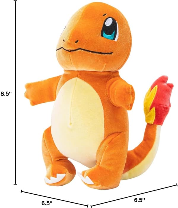 Charmander Select Samettipehmo - 20 cm Charmander-pehmo ainutlaatuisella samettikankaalla ja aidoilla yksityiskohdilla