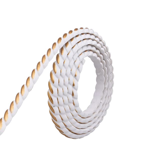 Flexible Mouldings and Edges - Self-Adhesive, 5 m (White and Gold)
