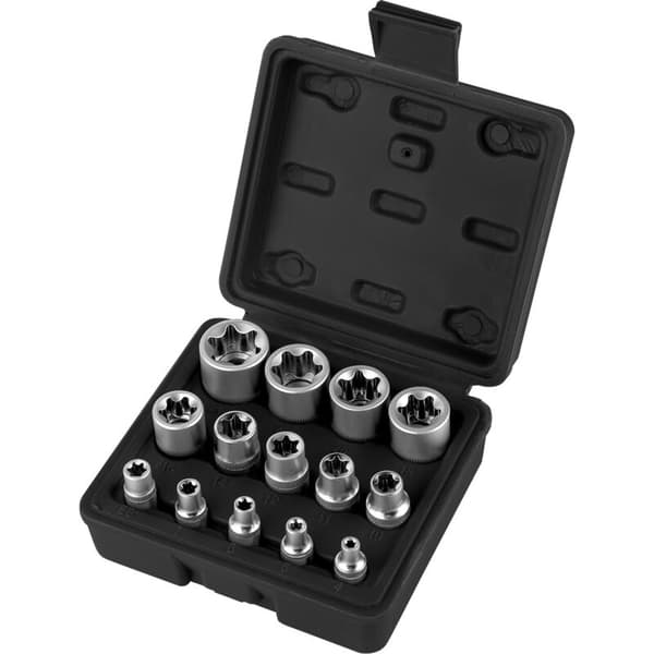 1/4 \" 3/8 \" 1/2 \" Torx-hylsysarja, Torx E-profiilihylsy E4, E5, E6, E7, E8, E10, E11, E12, E14, E16, E18, E20, E22, E24