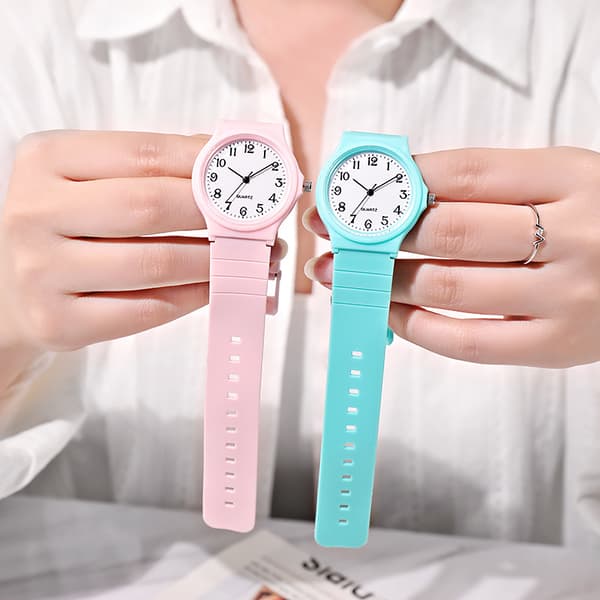 Pink Analog Watch for Primary School Students