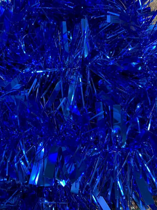 10 stk. blå metallisk glitter twist-girlander