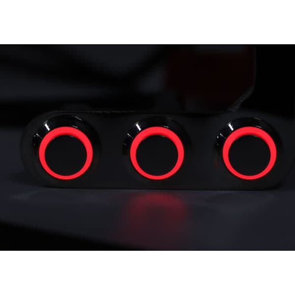 Motorcycle Handlebar Switch Adjustable Mount Waterproof 3 Buttons for Headlight Horn Turn Signal
