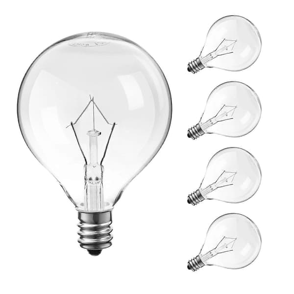 Uonlytech 5 stk. duftvoks diffuserpære E12 25W dæmpbar 120V G50 klar globepære[LD] Transparent Transparent