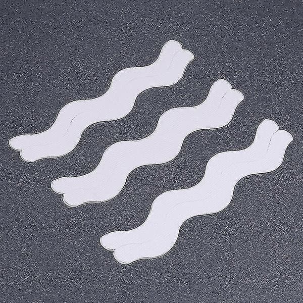 48st Non-Wave Pattern Strips Stickers for Bathtub Shower (White)