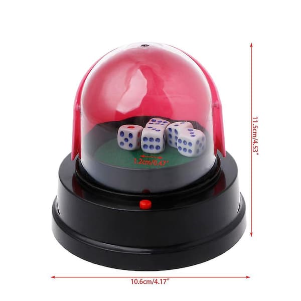 Automatic Dice Cup Battery Operated Pub Bar Party Game for Playing with 5 Dice