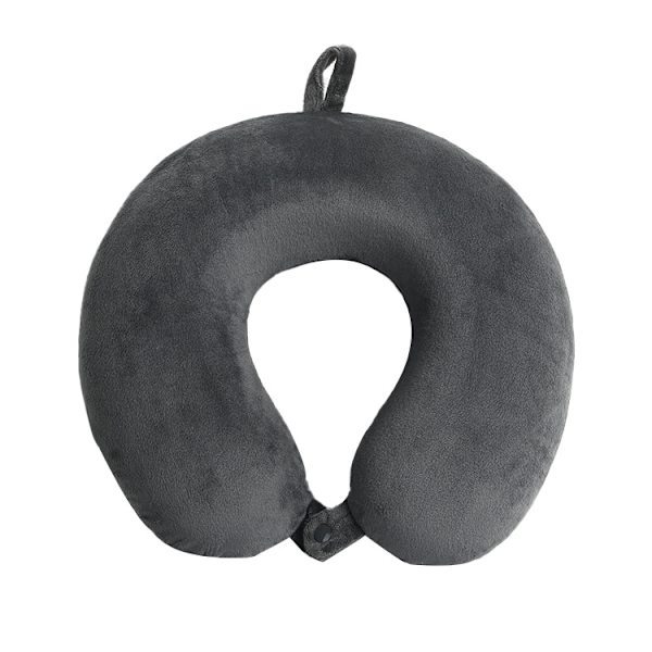 Resekudde - Memory Foam Nackkudde Stödkudde, Lyxig Kompakt & Lätt Snabbpack för Camping, Sovande Vilokudde (Grå)-FS5-