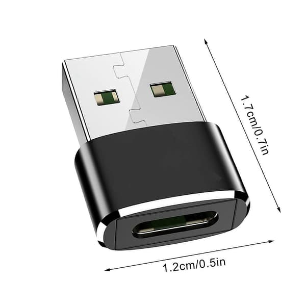 5 kpl Naaras USB 3.0 Uros -sovitin USB C - USB A -liitin