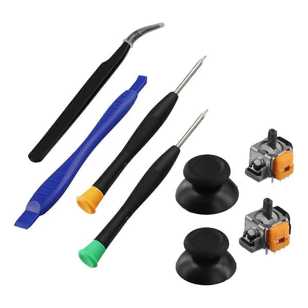 Erstatnings Hall Effect Joystick til Controller 3D Analog Thumbsticks Reparationsdele Kit [DB] Som vist As Shown