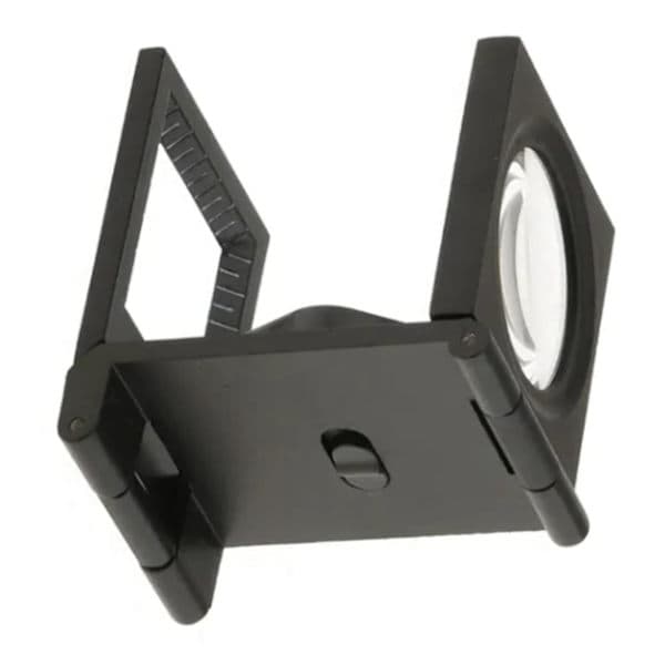 High-Performance 10X Folding Magnifier with Scale, LED Light, and Battery for Enhanced Viewing Experience