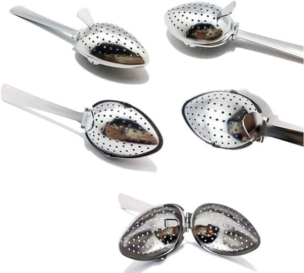 Teæg Snap Ball Teæg i rustfrit stål Si Filter Infuser til Løse Te Blade Sølvfarvet 2 stk