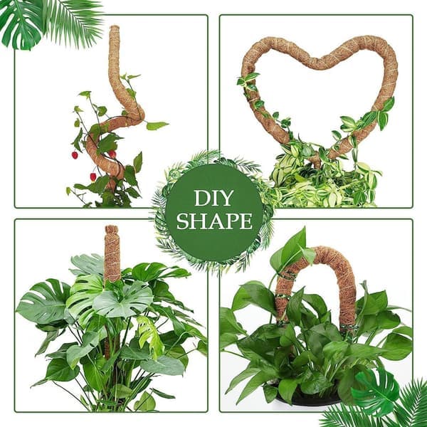 Plant support / support stick, Bendable Moss Pole 70-100cm - Climbing Support 1/2-Pack, for indoor plants, ivy and monstera 80cm-2 pcs 80cm-2 pcs 80cm-2 st