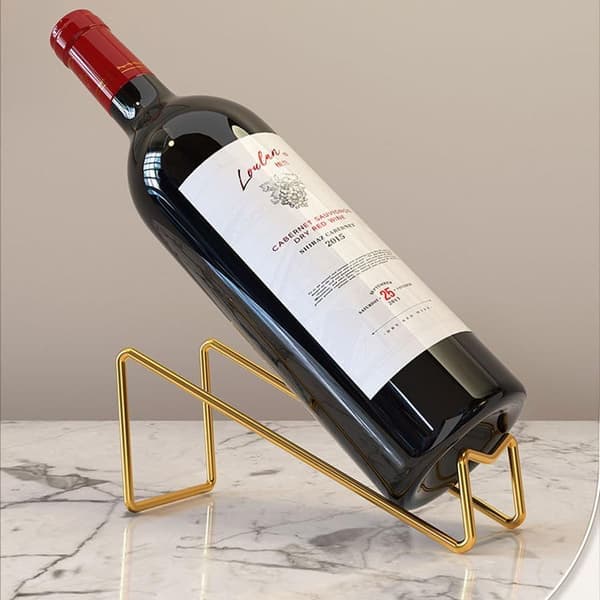 Creative Red Wine Rack, Simple Stainless Steel Wine Rack, Single Bottle Wine Rack, 4-Piece Set