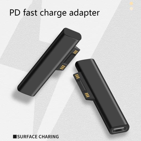 Type C PD Hurtigopladningsstik Konverter til USB C Hunadapter Surface Book
