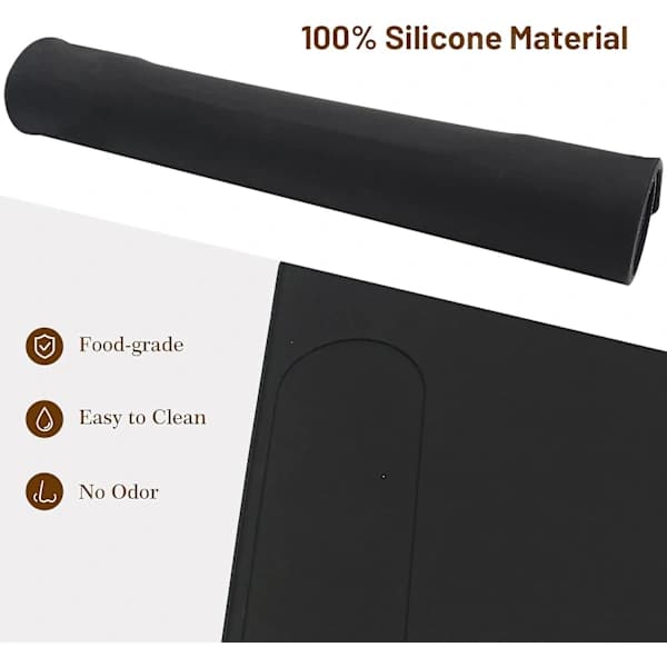 Kaffemaskinmatte, silikonpute for kaffemaskin, multifunksjonell gummimatte