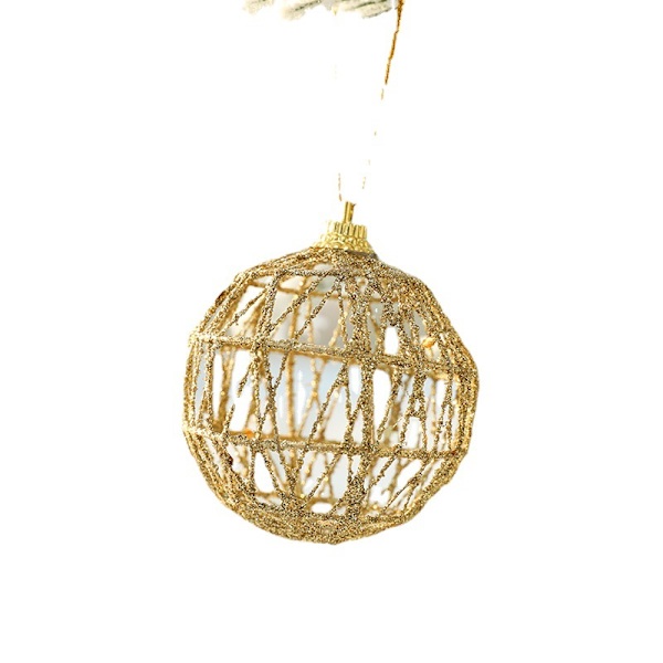 Juletrepynt gullkulepynt 8 cm/3 stk